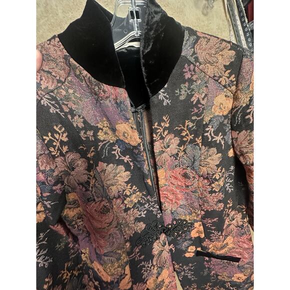 Soft Surroundings Westbury Garden Metallic Jacquard Jacket Blazer Sz Petite M - Picture 11 of 16